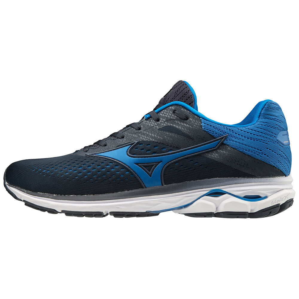 Mizuno Men's WAVE RIDER 23 Running Shoes Navy/ White (J1GC190328-WSN)